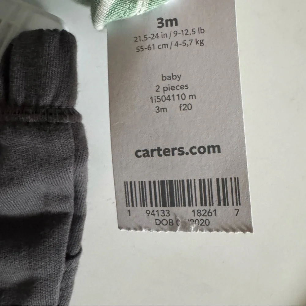 Carter's Sets Bodysuit and Jogger NEW